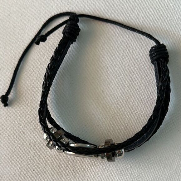 PISCES Zodiac Constellations Bracelet Handwoven Beads Retro Leather Snap NWT - Picture 14 of 14